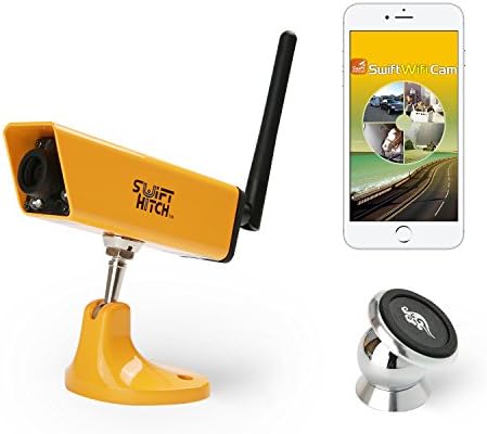 Swift Hitch SH04 Wireless Battery Backup Camera System for Trailer Hitch Up, RV Rear View via WiFi Link and Monitoring on iPhone/iPad or Android Devices