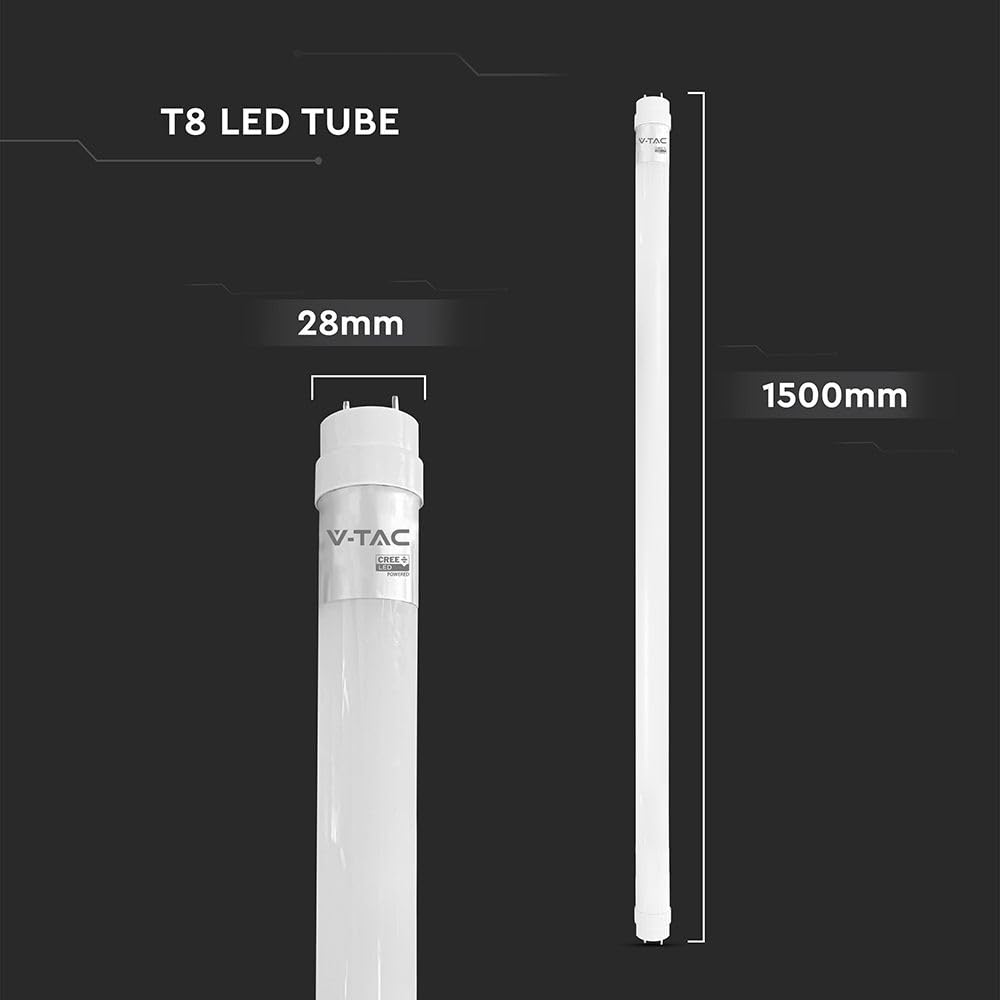 Juego de 10 tubos LED de 150 cm, luz blanca fría (6500 K), 2100 lúmenes, T8, G13-20 W (equivalente a 58 W), incluye arranque, tubo fluorescente LED, tubo fluorescente