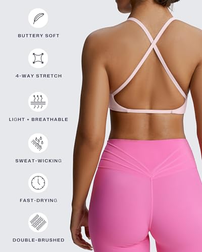 Image of Aoxjox Women's Workout Sports Bras Fitness Metamorph Sienna Twist Bra Yoga Crop Tank