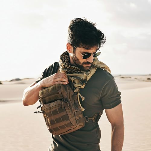 Individual Wear Unisex Assault Sling Bag Medium, Camel - OS4