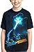 Produktbild EA-SDN Godzilla Vs Kong T-Shirt Für Kinder 4-16 Jahre Sommer 3D Tops Kreativität Kurzarm Jungen-Mädchen (Godzilla 2,140)