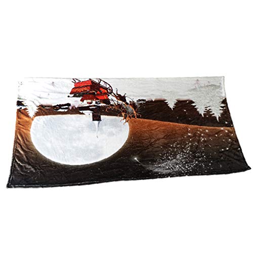 Cobertores de sofá e cama LOVIVER 3D Christmas Luxurious Throws de lã macia 80 x 150 cm, 4#