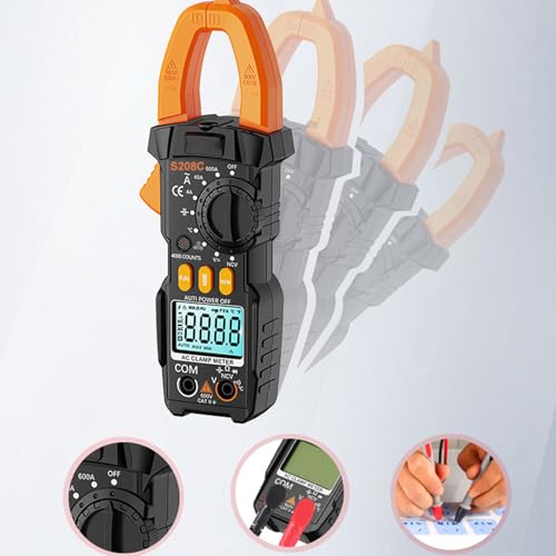 Pince multimètre numérique 6000 points avec mesure NCV et température pour test électrique AC DC