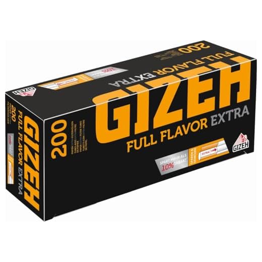 Gizeh Full Flavor Extra Filterhülsen 200er Box extra Langer Filter 10 Boxen (2000x Hülsen)