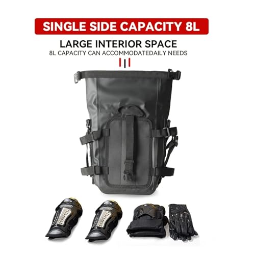 Solución sin espacio en moto: bolsa impermeable para barras de choque NC750X 5