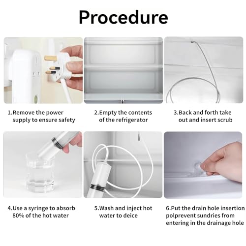 Image of 8 Pcs Refrigerator Water Line Cleaning Kit - 47 inch Flexible Drain Brush, Unclog Fridge & Ice Maker in 30 Sec, Reusable Pipe Cleaner Tool for Ice Dispenser, Sink, AC Drain Line - DIY Save $200+ (8)