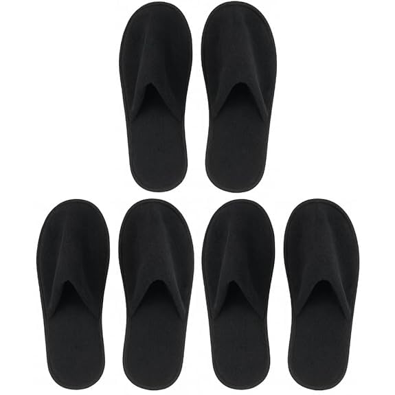 Galaxy Fashion PointBlack Spa Slippers – 3 Pairs Disposable Cotton Slippers, Closed Toe, Non-Slip Sole, for Women & Men – Hotel, Guest, Travel, Salon, Party, Spa, Pedicure Use-image-47