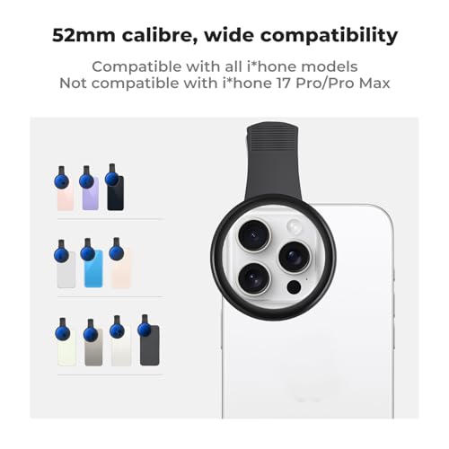 K&F Concept 52mm ND2-400 Phone Lens Filter Kit - Image 6