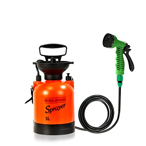 蓄圧式噴霧器, 5L大容量, 多機能ノズル付き, 洗車・ガーデニング・アウトドア用, 携帯ポンプスプレー, レッド