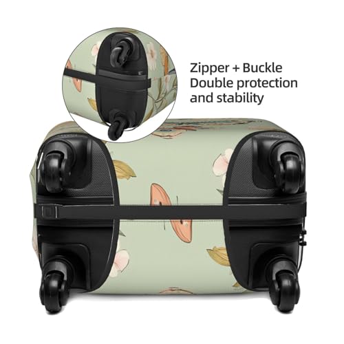 Butterfly Flower Elastic Travel Luggage Cover, Washable Spandex Suitcase Protector, Anti-Scratch Fits 18-32 Inch4