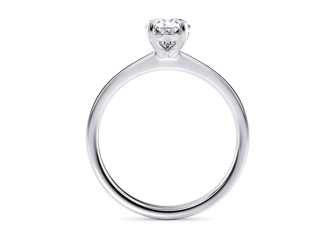Bague de fiançailles personnalisée GIA/IGI 0,60 carat taille ovale en terre naturelle extraite de diamant 4 griffes coniques style solitaire style bague de fiançailles en or blanc jaune rose 14 carats
