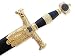 Vulcan Gear Medieval Middle Ages Sword & Matching Scabbard 33 inch Overall with 23" Blade (Prince's Sword)
