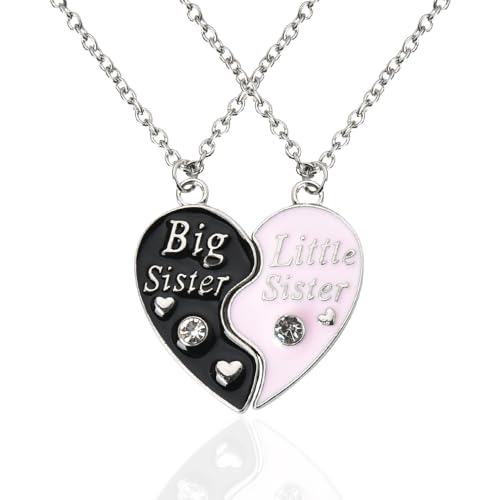 Sisadodo Best Friend Birthday Gifts for Frineds Friendship Necklace for Girls Matching Heart Necklaces for Sisters Besties