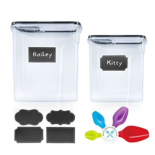 Vramy Airtight Pet Food Storage Containers,2 Pack...