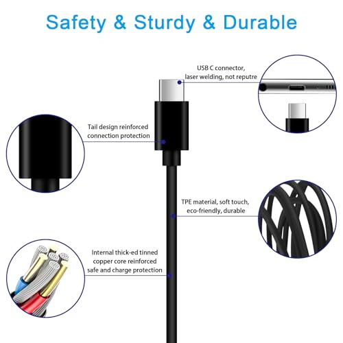 Image of Fast Car Charger Adapter for Motorola Razr Ultra 2025, Edge, Edge+, Edge Plus, 2025 2024 2023 2022, Moto G Stylus Power Play 2025 2024 5G, USB C Vehicle Phone Auto Automobile Plug with 3ft Cable