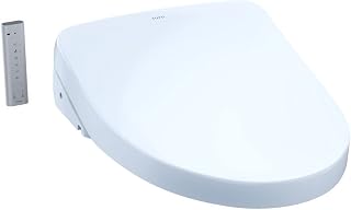 TOTO SW3046#01 S500E Electronic Bidet Toilet Cleansing, Instantaneous Water, EWATER Deodorizer, Warm Air Dryer, and Heated Seat, Elongated Contemporary, Cotton White