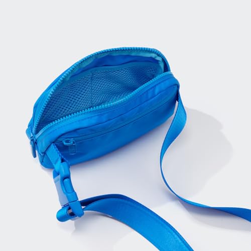 Image of Pander Two Way Zipper Fanny Pack Nylon Everywhere Belt Bag for Women, Water Repellent Waist Packs, Crossbody Bags with Adjustable Strap (Capri Blue)