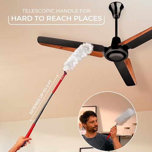 O-Cedar Flex & Catch Heavy Duty Dusting Kit with 3 Disposable Duster Refills | New & Improved Model | Extendable 3 Ft Handle with Stay-On Duster Hook | Traps 3X More Dust Than Feather Dusters - image 7