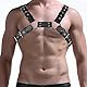 Herren Punk Body Brust Harness Männer Leder Brust Geschirr,Einstellbare Gothic Herren Kleidung Bandage Kostüme Herren Sexy Sklave Clubwear Nachtshow-Kostüm Gurt,Fetisch BDSM Fesseln Schultergurt