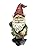 FICITI Garden Gnome Statue 10" - Outdoor Garden Gnomes - Lawn Gnome (Green)