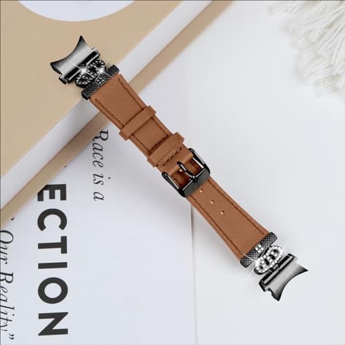 Replacement Band Compatible With Galaxy watch 4/Galaxy watch 5 40mm 44mm Genuine Leather Adjustable Strap For Galaxy Watch 4 Classic 42mm 46mm/Watch 5 Pro 45mm2