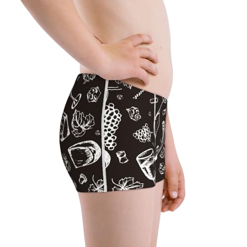 Boys' Cotton Boxer Brief Soft Underwear-Wine Seamless2