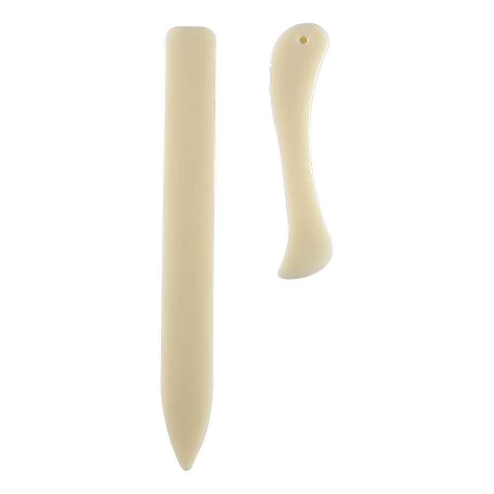 Froiny 2pcs de Cuero del Arte Herramientas de la Carpeta para la puntuación de Cuero Plegable hendido Bordes de Papel Hecho a Mano de Costura Herramientas Accesorios