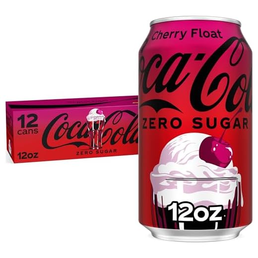 Coca-Cola Zero Sugar Cherry Float Soda Soft Drink Cans, 12 fl oz, 12 Pack