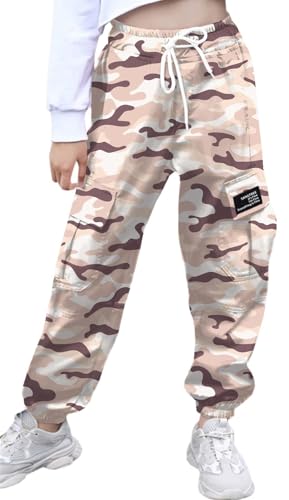 Image of SANGTREE Girls & Womens Printing Cargo Jogger Pants,6 Years - Women 2XL
