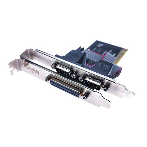Donkey pc - Tarjeta expansora PCI con 2 Puertos Serie DB9 RS232 +1 Tarjeta adaptadora de Puerto LPT Paralelo DB25 para PC.