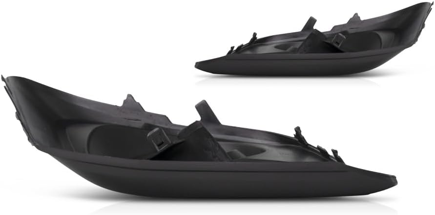 For Mazda 3 2014 2015 2016 Fog Light Bezel Driver and Passenger Side | Pair | Front | Sedan/Hatchback | Black | Replacement For MA1038123, MA1039123 | 615343560632, BHR150C21A, 615343556543