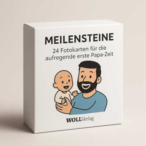 MEILENSTEINE: 24 Fotokarten für die aufregendste erste Papa-Zeit
