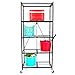 Origami R6-HW-BL Extra Large Wheeled 5-Shelf Folding Steel Wire Shelving, Black (21