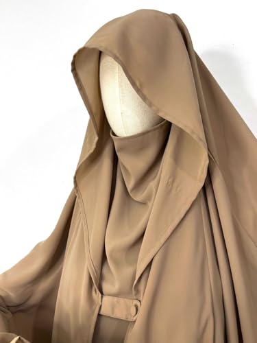 Image of NAZNEEN Saudi Jilbab Full Length and Noise Pc MATT NIDA Fabric with extra panel to cover face