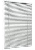 Cordless Aluminum Blind for Windows Home Furnishings Blackout Shades Shower Curtain Liner (White, 24' W x 42' H)