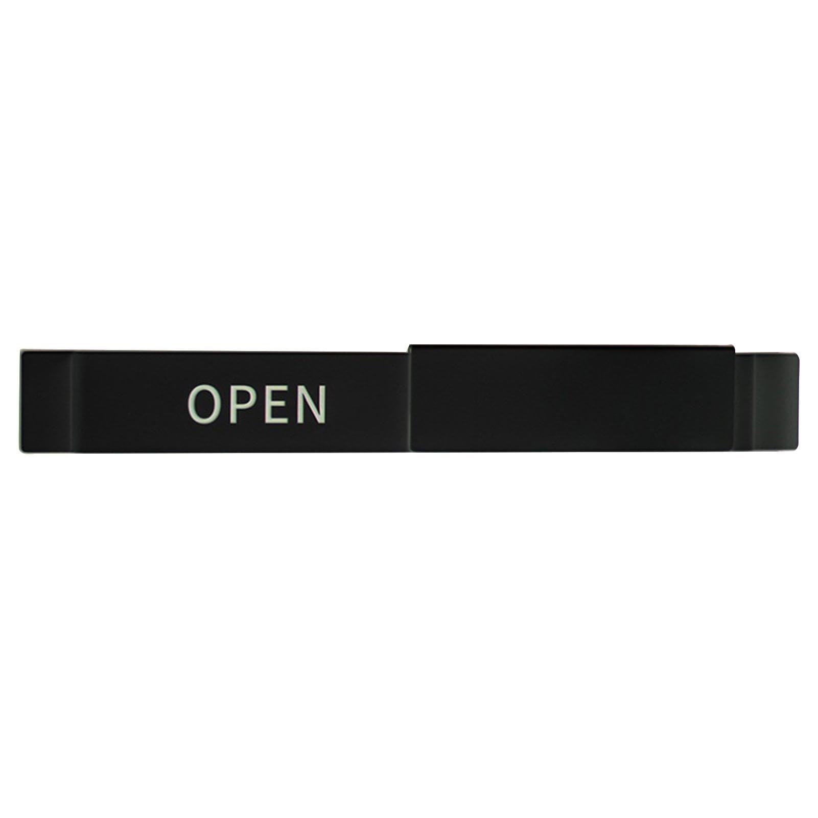 Panneau Coulissant 'Open/Closed' Pour Vitrine - 400 X 50 Mm, Alliage Aluminium, Noir/blanc - 11