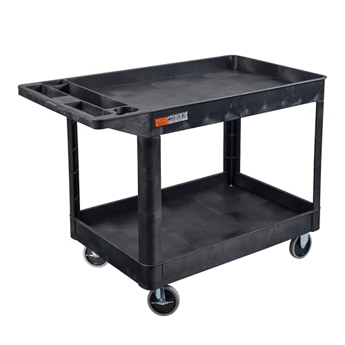 Tubstr Extra Large Two-Shelf Utility Cart with Wheels | 500...
