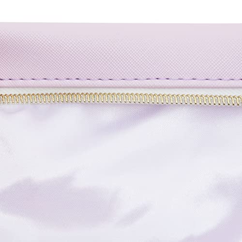 3 Pack Faux Leather Makeup Bag With Zipper, Travel Cosmetic Pouches (3 Pastel Colors) #TOP3