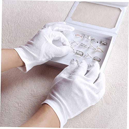Guantes de algodón para proteger manos agrietadas y manipular objetos limpios, 12 pares 5