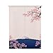 Oduo Noren Cortina de Puerta de Estilo Japonés, Cortinas Japonesa con Patrón Ukiyoe, Cortina de Partición Dormitorio Cocina Tienda Restaurante para Decoración del Hogar (Flores De Cerezo,85x120cm)
