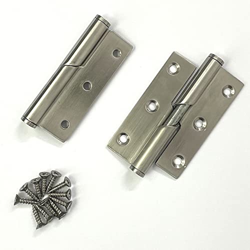 Türscharniere aus Edelstahl mit Hebefunktion, Rechts, 76 mm, 1 Paar 3’’