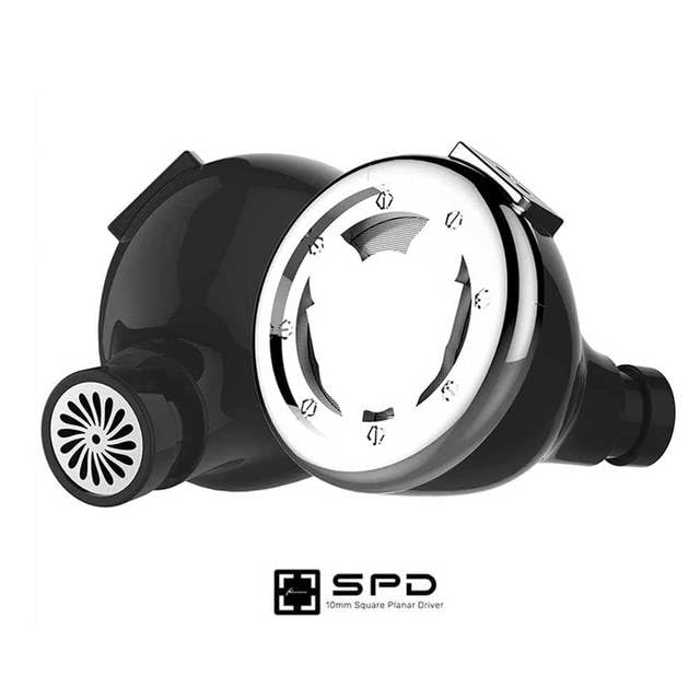 AEsmart - Kinera Celest Pandamon Headphone 10mm Square PLANARs Driver In-Ear Earphone IEM With Detachable OFC Cable Gaming Esports Headset (Black)