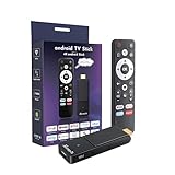 Android TV Stick 14.0, 2025 4K TV Stick 2GB RAM 16GB ROM Ultra HD RK3518 CPU Supports 2.4G/5G Wi-Fi Bluetooth 5.0 USB HDR10 with Bluetooth Voice Remote Control - Black