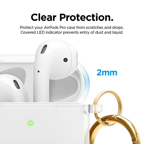 Image of elago Clear Airpods Case with Keychain Designed for Apple Airpods 1 & 2 (Transparent)