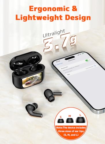 Wireless Earbuds, ENC Noise Cancelling Ear Buds with Smart Touchscreen Case, 48H Playtime for Sports & Working, Bass Stereo Sound, Bluetooth 5.4... - Image 7