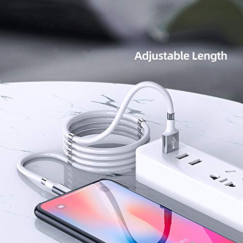 Magnetic Charging Cable,(3Ft) Super Organized Charging Magnetic Absorption Nano Data Cable For Phone 11/Xs/Xs Max/Xr/X/8/8 Plus/7/7 Plus/6S/6S Plus/6/6 Plus/Se/5S/5C/5/Pad/Pod #TOP6