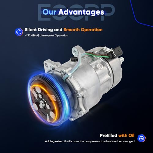Image of ECCPP AC Compressor for Volkswagen for Jetta for Golf 1.8L 1.9L 1997-2001 | Fast Cooling AC Compressor for Car