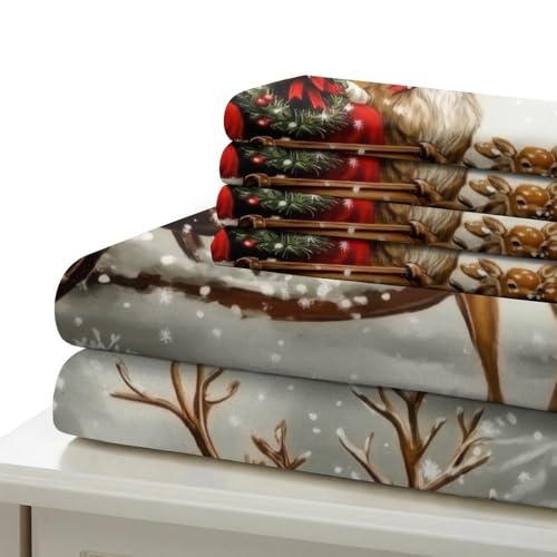 Visage du Père Noël housse de couette microfibre ultra douce 3D