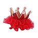 Produktbild Scrox 1x Spitze Krone Haarspangen Mädchen supersüßen Haarnadel, Haarclips Haarklammern Haarschmuck für Kinder Mädchen Baby, Prinzessin süße Geburtstagsgeschenk, Rot