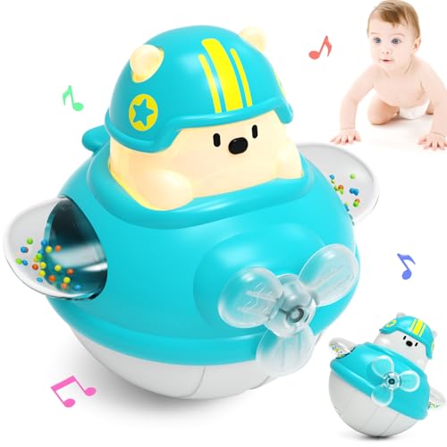 Juguetes Roly Poly para Bebés de 6 a 12 Meses, Tumbler Juguetes de con Música y Luces para Niños de 1 a 2 Años, Desarrollo Sensorial Montessori, Juguetes de para Regalos de Bebés y Niños y Niñas